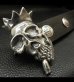 Photo4: Smorking Skull & Crown Belt Buckle