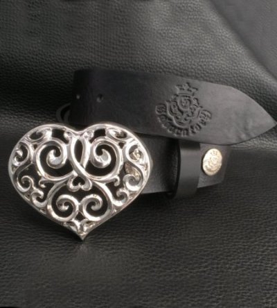 Photo2: Heart Belt Buckle