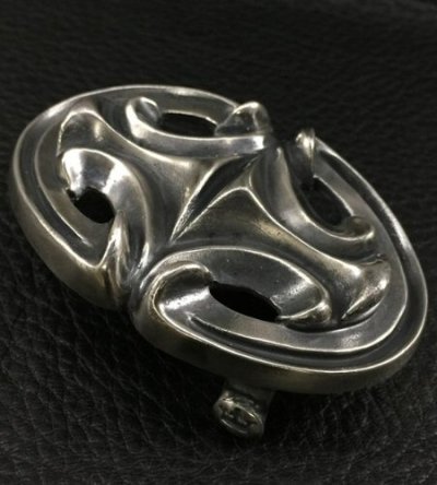 Photo2: Large Size Sculpted Oval Belt Buckle