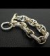 Photo11: Chiseled anchor chain with 10k gold maltese cross H.W.O links bracelet