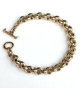 [One-of-a-kind] 14K Gold O-Ring Links Bracelet [14k-05]