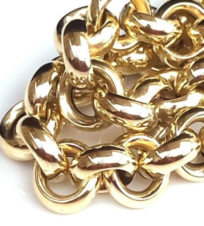 Photo5: [One-of-a-kind] 14K Gold O-Ring Links Bracelet [14k-05]