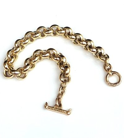 Photo2: [One-of-a-kind] 14K Gold O-Ring Links Bracelet [14k-05]