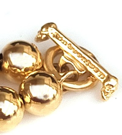 Photo2: [One-of-a-kind] 14K Gold All Ball Links Bracelet [14k-06]