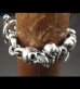 Photo12: 2Skull On 4 Heart Crown & Boat Chain Links Chain Bracelet