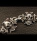 Photo6: 5 Skull On Iron Cross Bracelet