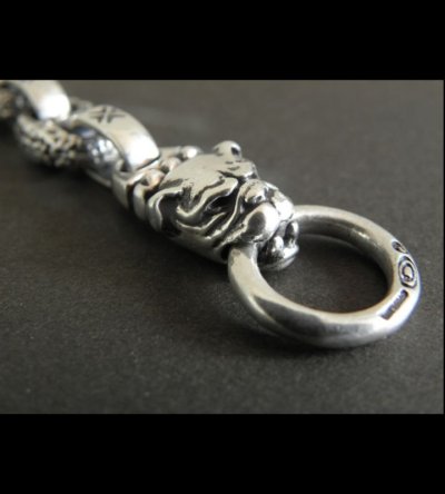 Photo5: Quarter Old Bulldog With H.W.O & Chiseled Anchor Links Bracelet