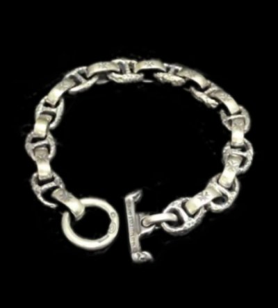 Photo1: Quarter H.W.O & Chiseled Anchor Links Bracelet