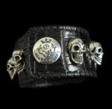 8Skull Crocodile Leather Wrist band