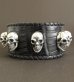 Photo4: 8Skull Crocodile Leather Wrist band (4)