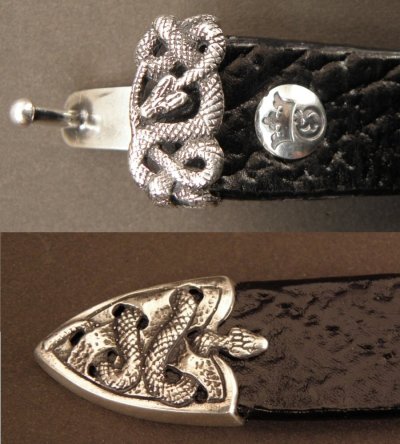 Photo4: Snake Loop & Tip Leather Bracelet