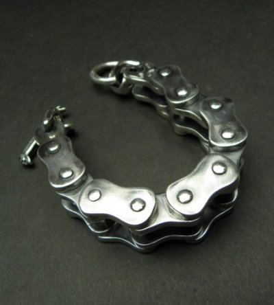 Photo2: Motorcycle Chain Bracelet (Large)