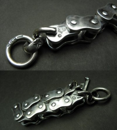 Photo4: Motorcycle Chain Bracelet (Large)