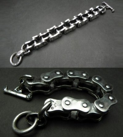 Photo5: Motorcycle Chain Bracelet (Large)