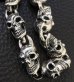 Photo8: All Skulls Link Bracelet