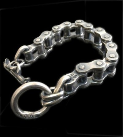 Photo1: Bike Chain Bracelet (Heavy wide small)