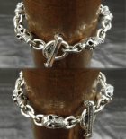 More Photo3: Half Skull & Chain Links Bracelet