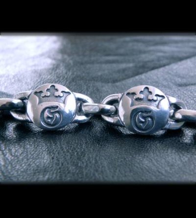 Photo3: Medium G&Crown links bracelet