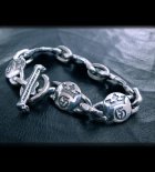 More Photo1: Medium G&Crown links bracelet