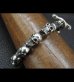 Photo8: Half size 10 skulls braid leather bracelet