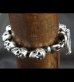 Photo16: Half size 10 skulls braid leather bracelet