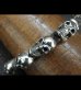 Photo15: Half size 10 skulls braid leather bracelet