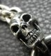 Photo10: Single Skull With Small Oval Links Bracelet