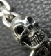 Photo8: Single Skull With Small Oval Links Bracelet