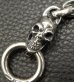 Photo19: Single Skull With Small Oval Links Bracelet