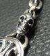 Photo7: Quarter Sculpted Oval ID With 2Skulls & Small Oval Links Bracelet