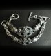 Photo16: Half Sculpted Oval With 2 Old Bulldog & Smooth H.W.O, Anchor Chain Bracelet