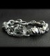 Photo3: Half Sculpted Oval With 2 Old Bulldog & Smooth H.W.O, Anchor Chain Bracelet