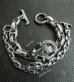 Photo12: Quarter Sculpted Oval With All H.W.O & Anchor Chain Links Bracelet