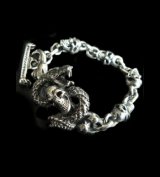 Half Snake Born With 4Skulls Bracelet