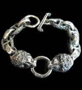 2Lions With H.W.O & Chiseled Anchor Links Bracelet