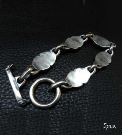 Photo2: All Sculpted Oval Links Bracelet