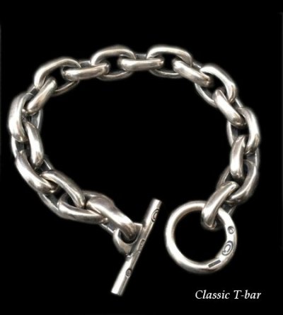 Photo1: Master Oval Chain Links Bracelet