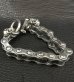 Photo10: Heavy Wide Small Bike Chain With 4Skulls D-Loop Bracelet