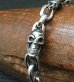 Photo12: Quarter Skull & Half Small Oval Links Bracelet