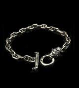 5.5mm Anchor Chain With Lion Bracelet