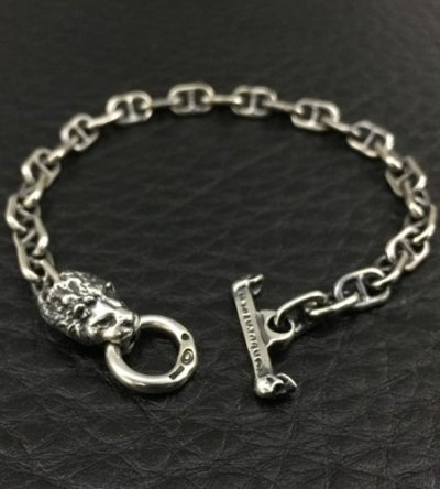 Photo2: 5.5mm Anchor Chain With Lion Bracelet