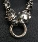 Photo4: Old Bull Dog With Panther & 6 Slant Head Skull Links Bracelet