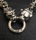 Photo12: Old Bull Dog With Panther & 6 Slant Head Skull Links Bracelet