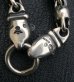 Photo11: Old Bull Dog With Panther & 6 Slant Head Skull Links Bracelet