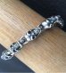 Photo10: Quarter 11 Skull Links Bracelet