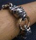 Photo10: 18K Gold O-ring With 2 Bulldogs & 4 Boat Links Bracelet