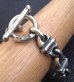 Photo4: 18K Gold O-ring With 2 Bulldogs & 4 Boat Links Bracelet