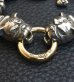 Photo14: 18K Gold O-ring With 2 Bulldogs & 4 Boat Links Bracelet