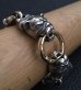 Photo13: 18K Gold O-ring With 2 Bulldogs & 4 Boat Links Bracelet