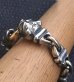 Photo11: 18K Gold O-ring With 2 Bulldogs & 4 Boat Links Bracelet